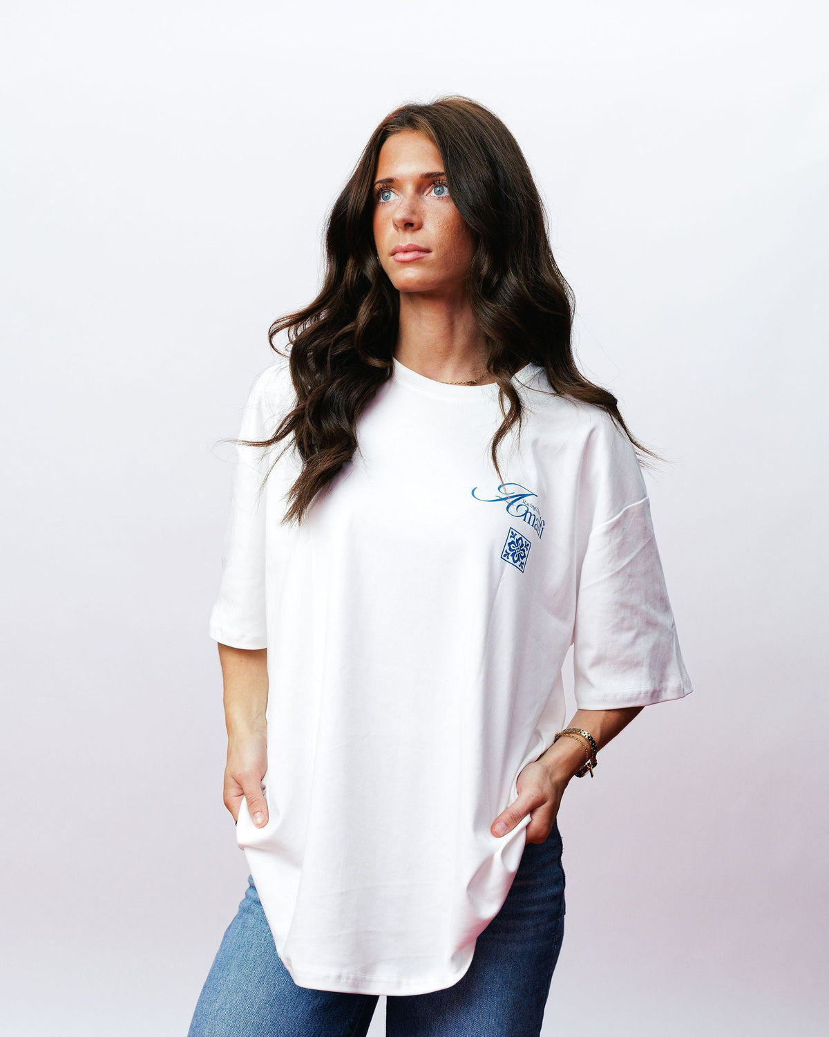 Amalfi Summer Tee, on model