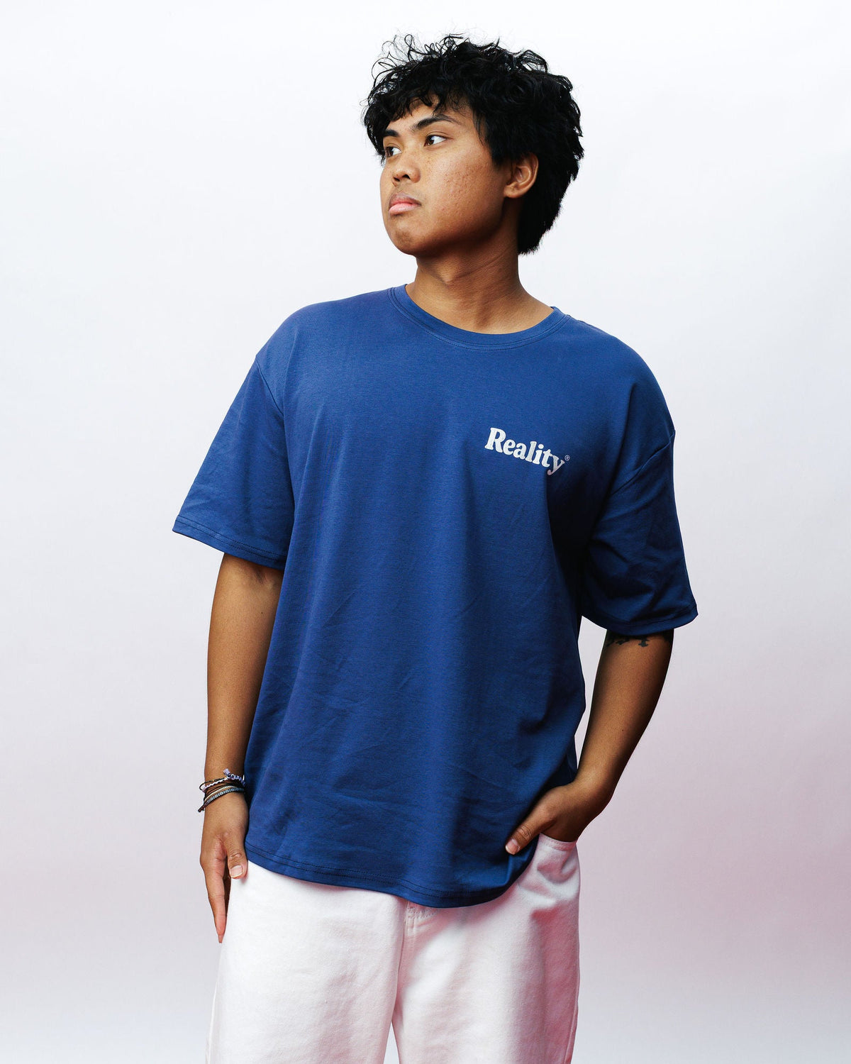 Relax with Reality Tee, on model