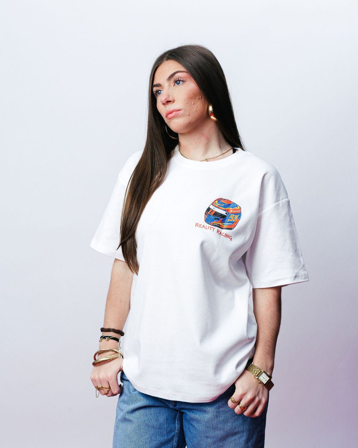 Sainz Crayon Tee, on model