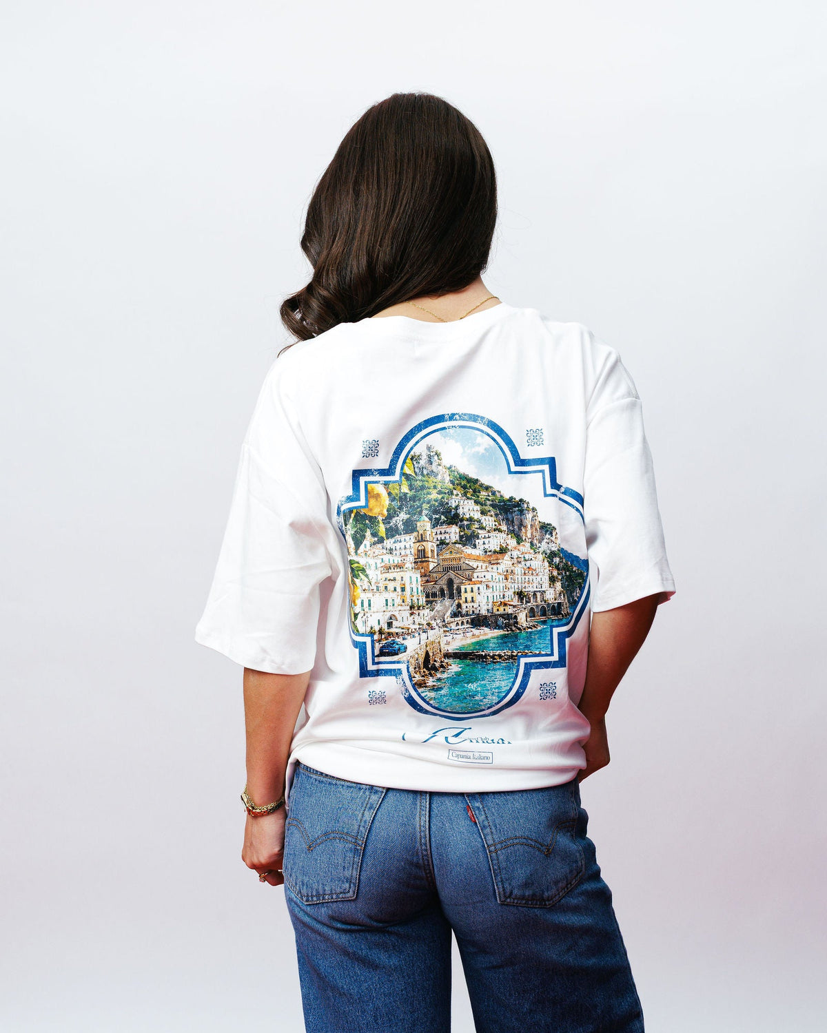 Amalfi Summer Tee, on model