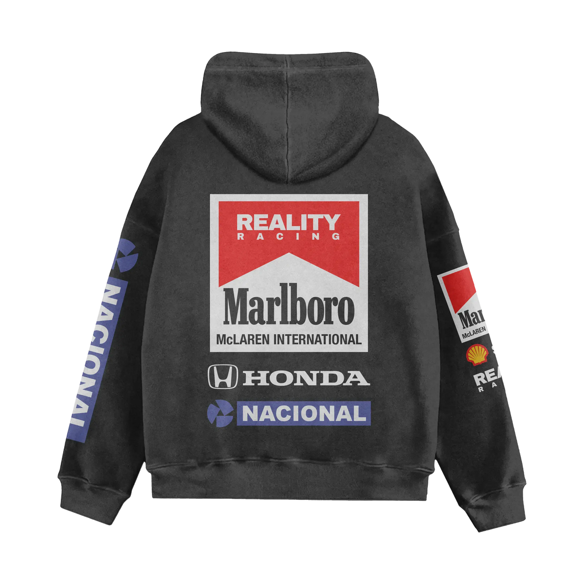 Washed Senna Inspired Hoodie Reality Racing