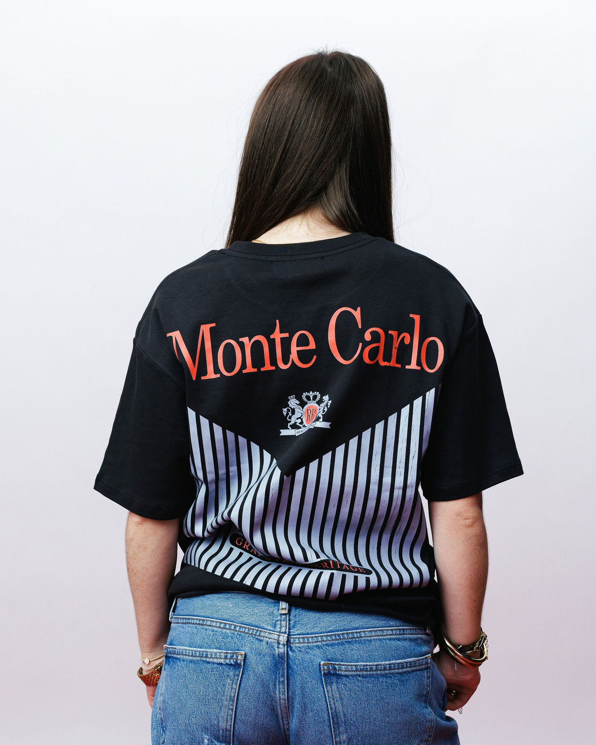 Monte Carlo Heritage Tee, on model