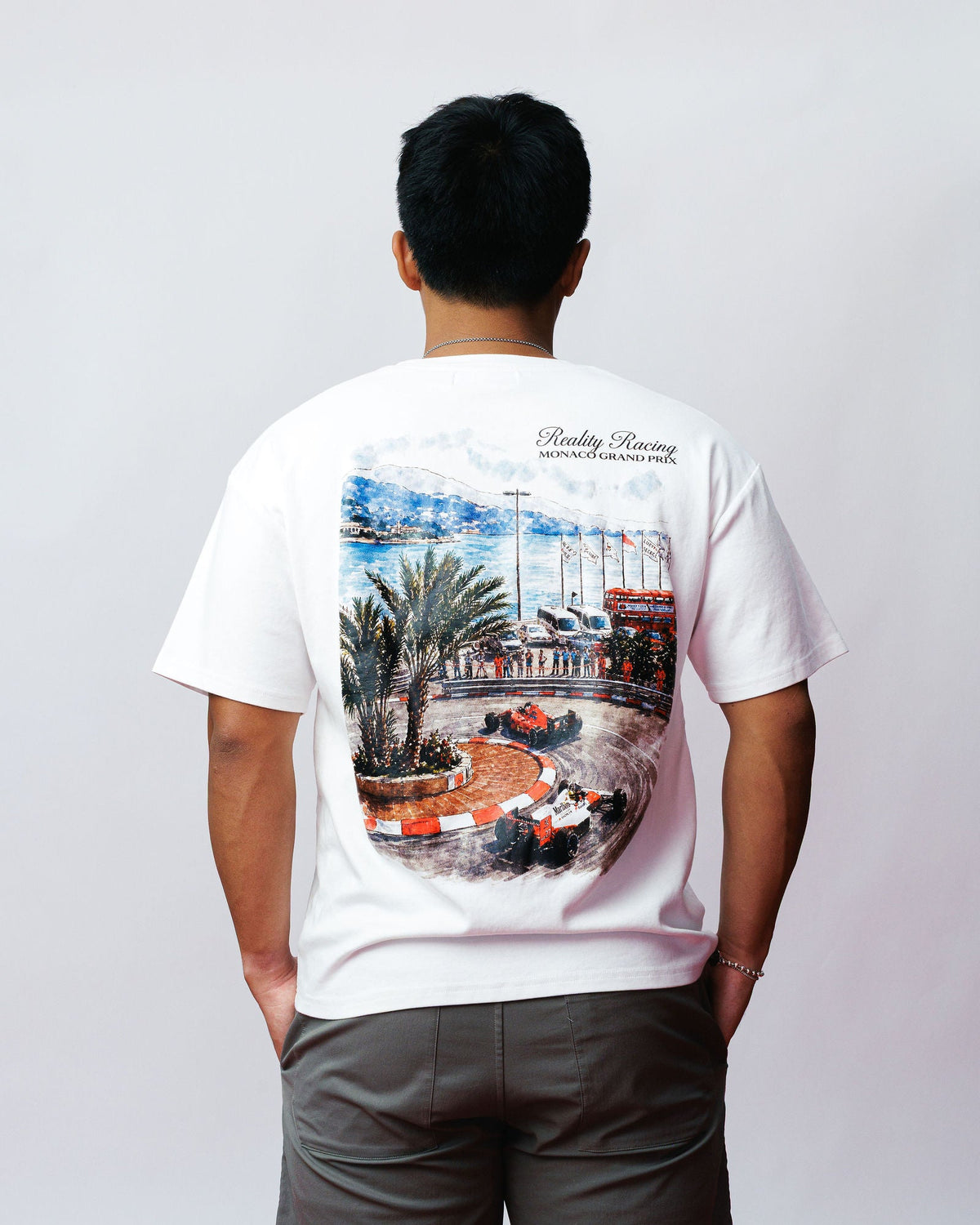 Monaco Harbour Tee, on model