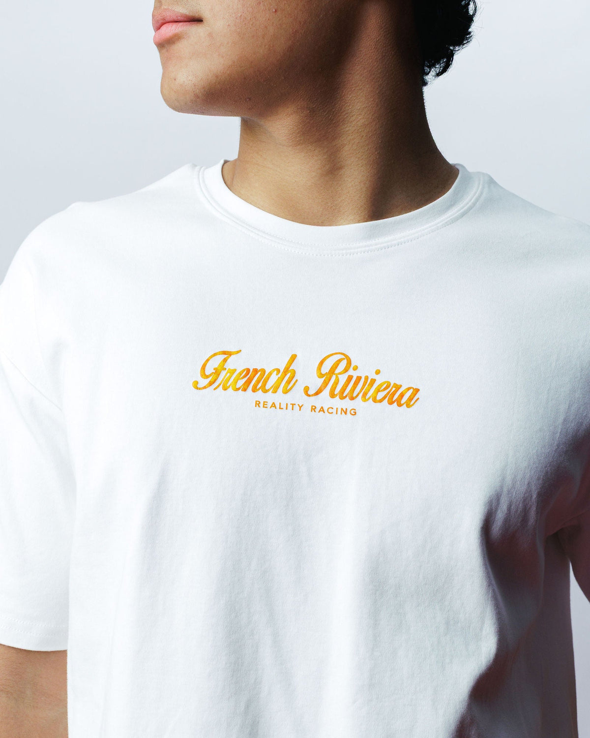 French Riviera Tee, on model