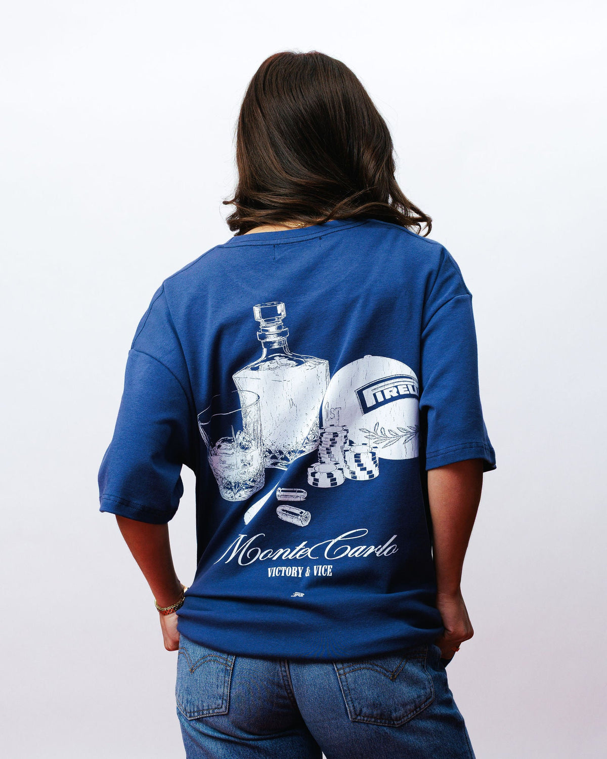 Victory & Vice Tee, on model