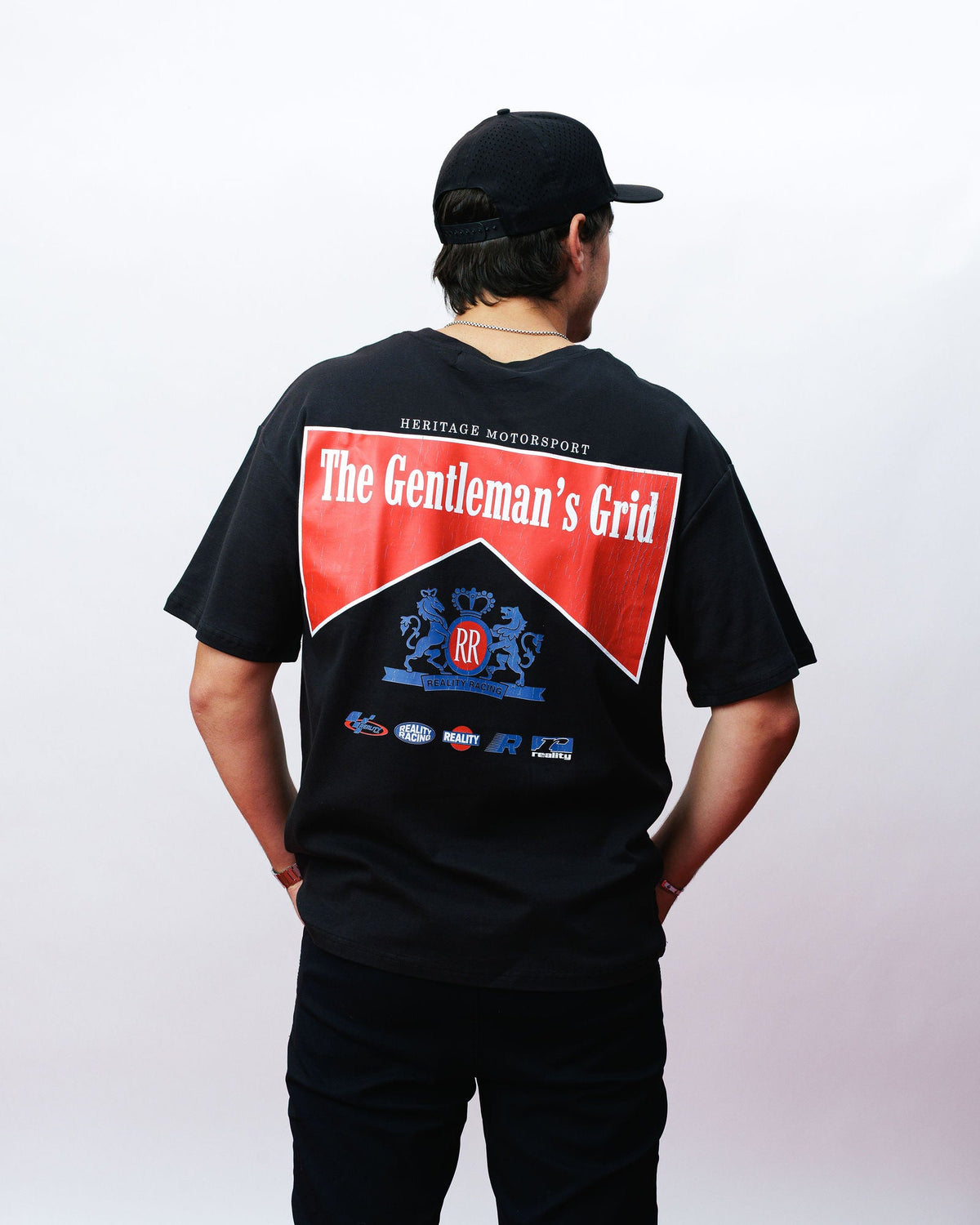 Gentlemans Grid Tee, on model