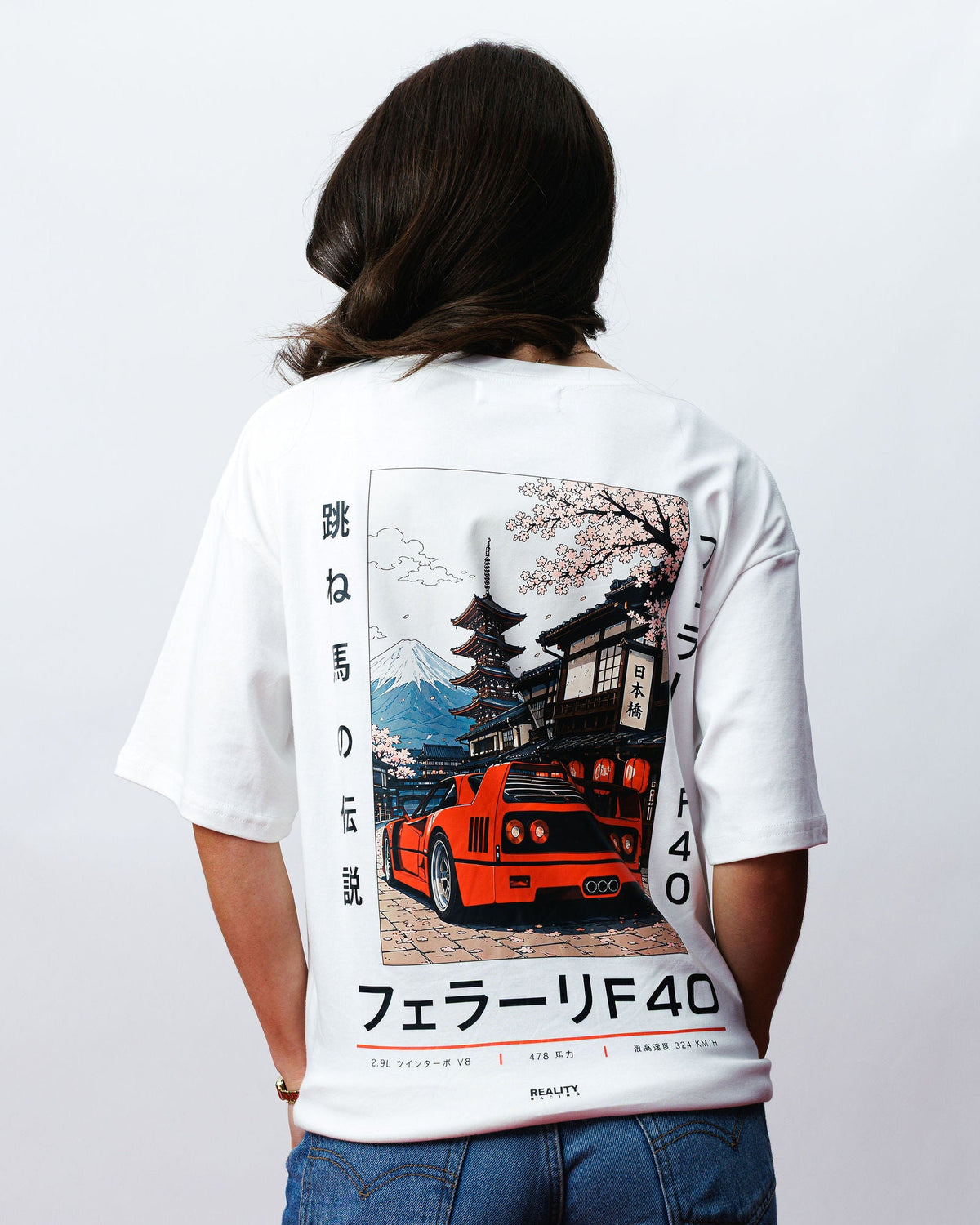 F40 Sakura Tee, on model