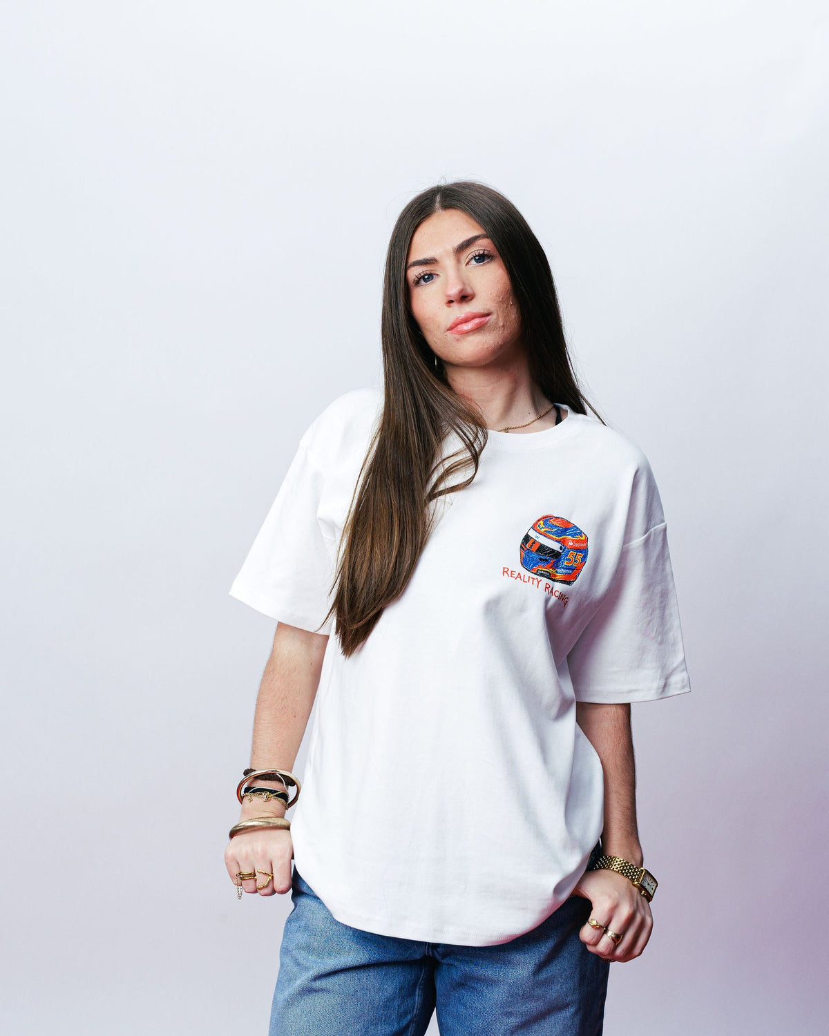 Sainz Crayon Tee, on model