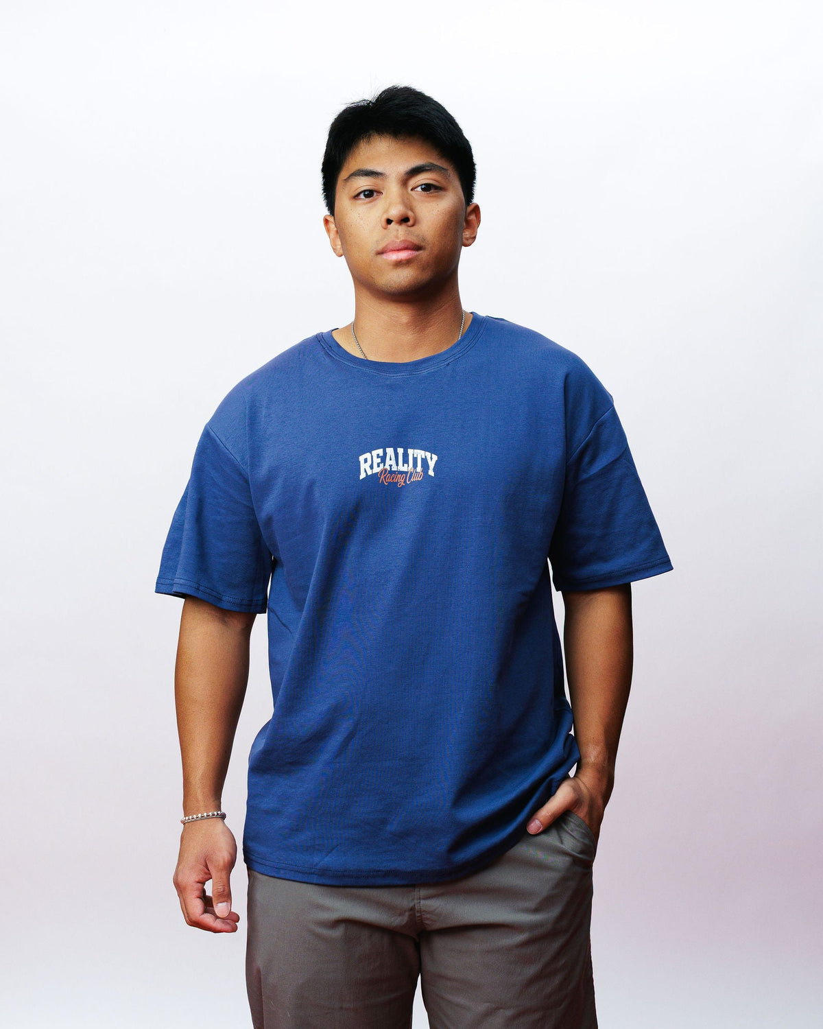Reality Racing Club Champions Tee, on model