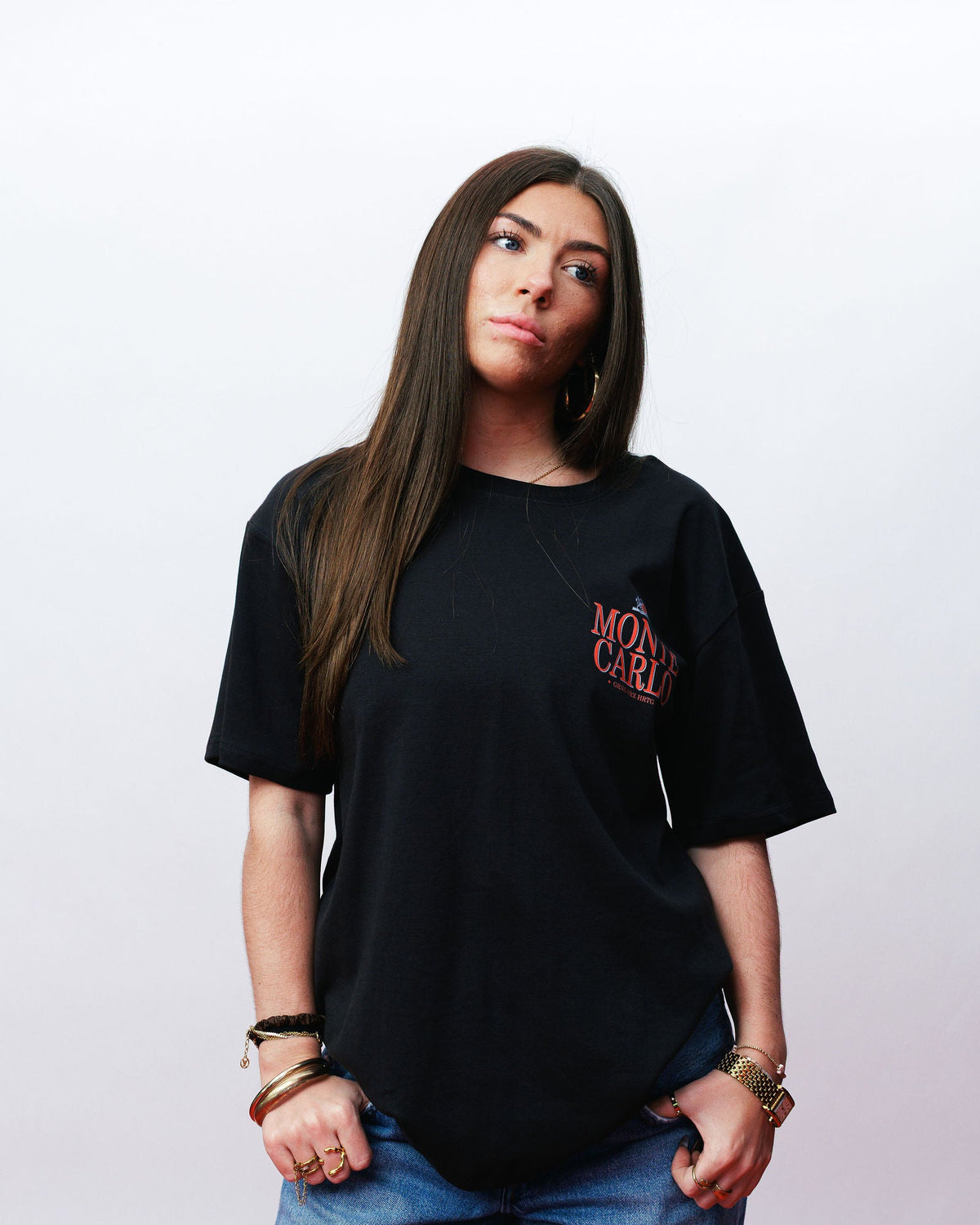 Monte Carlo Heritage Tee, on model