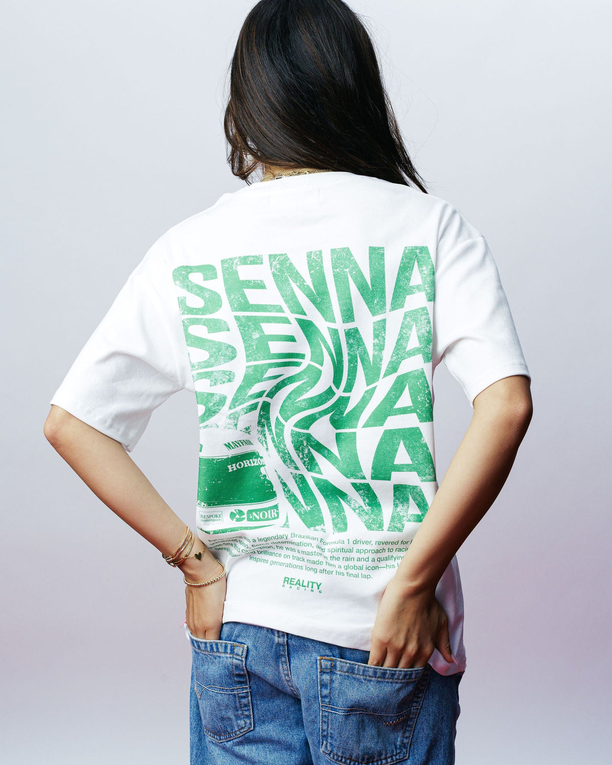 Senna Swirl Tee, on model