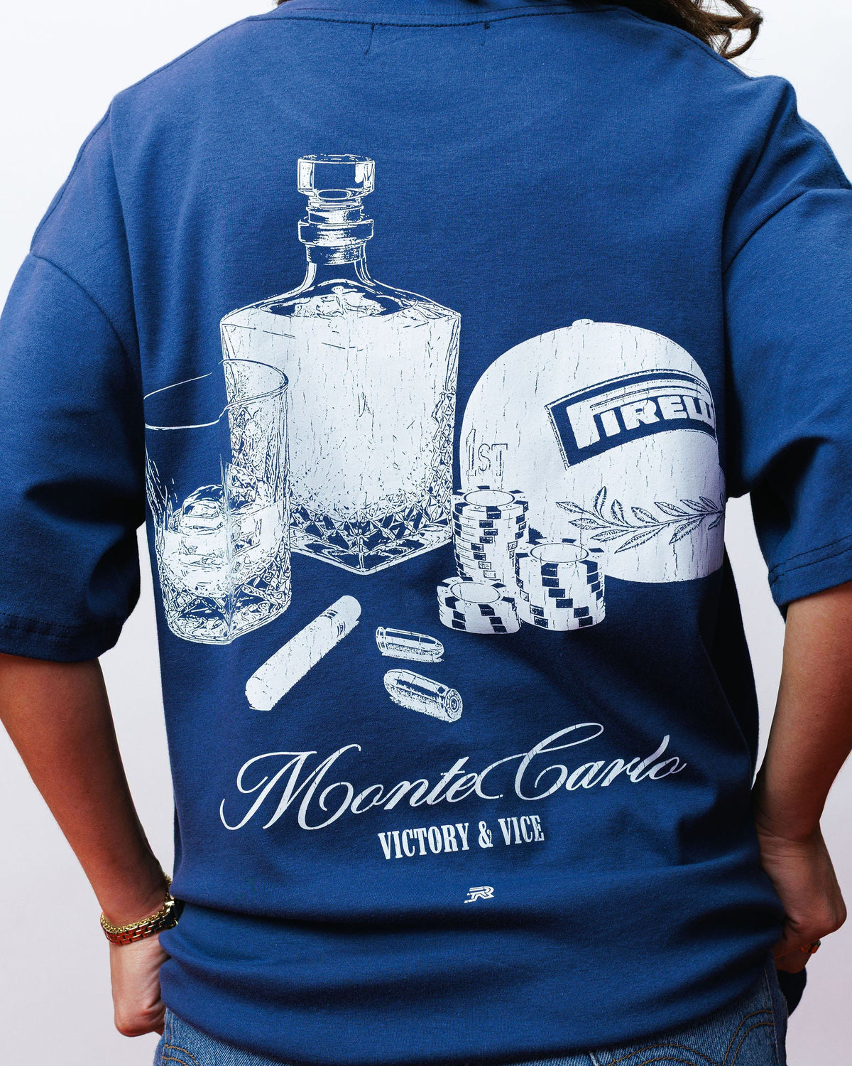 Victory & Vice Tee, on model