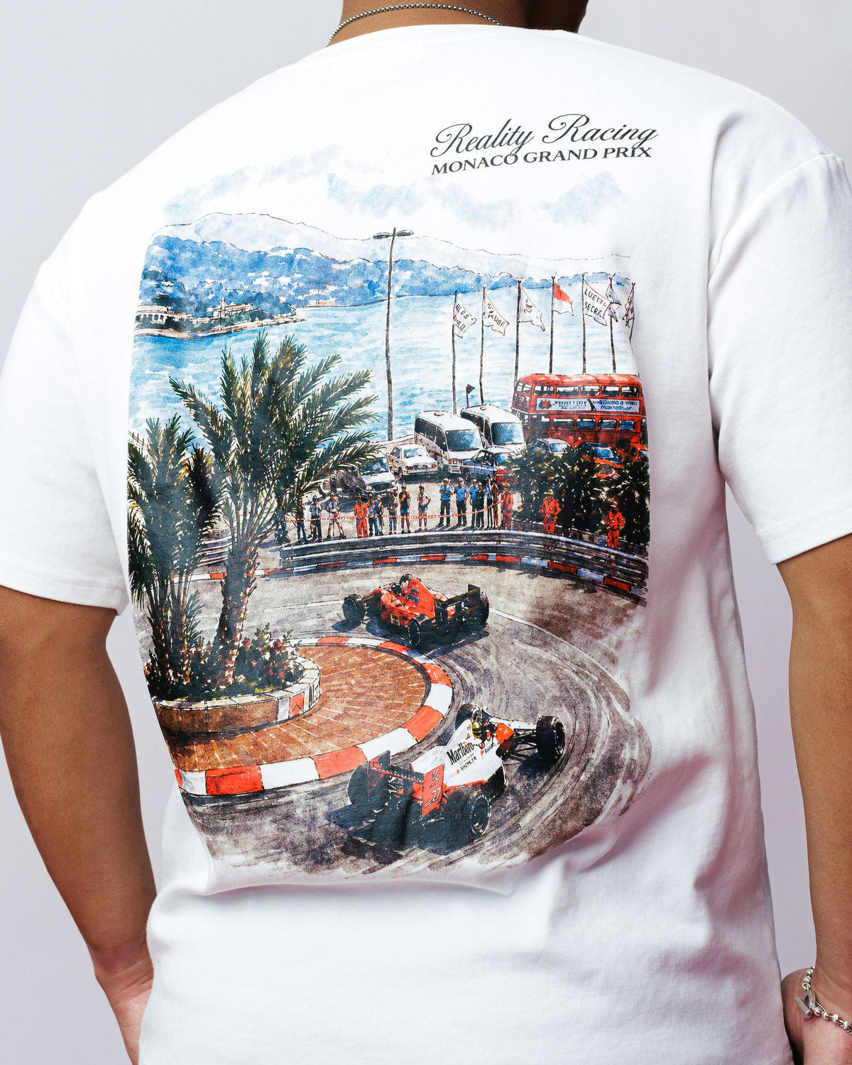Monaco Harbour Tee, on model