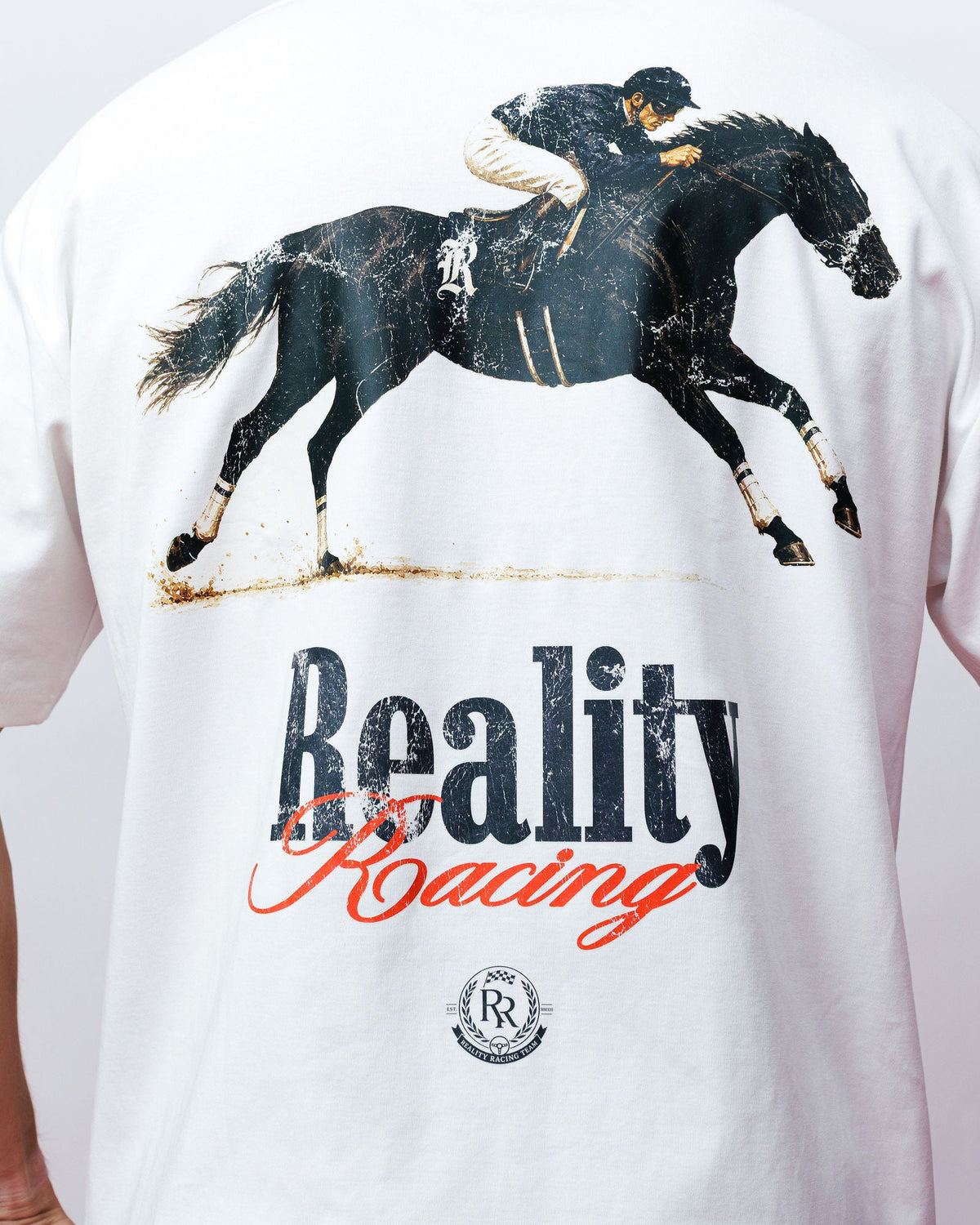 Reality Jock Tee, on model