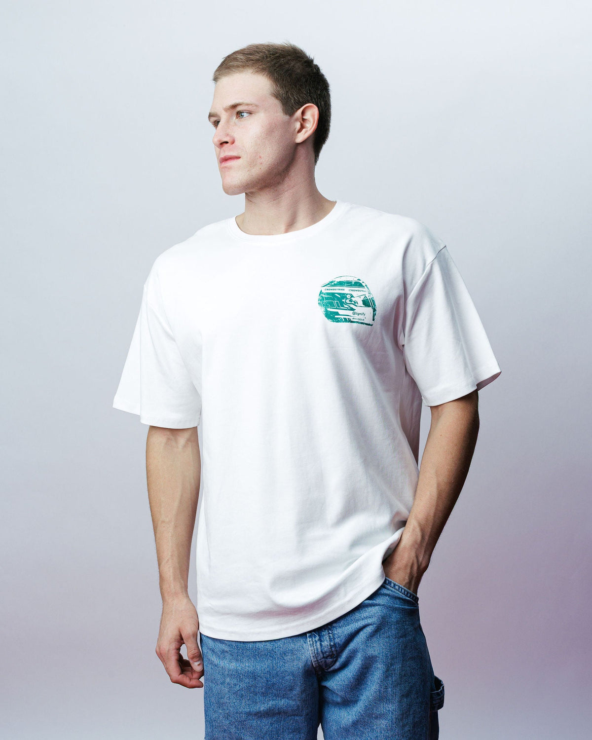 Antonelli Swirl Tee, on model