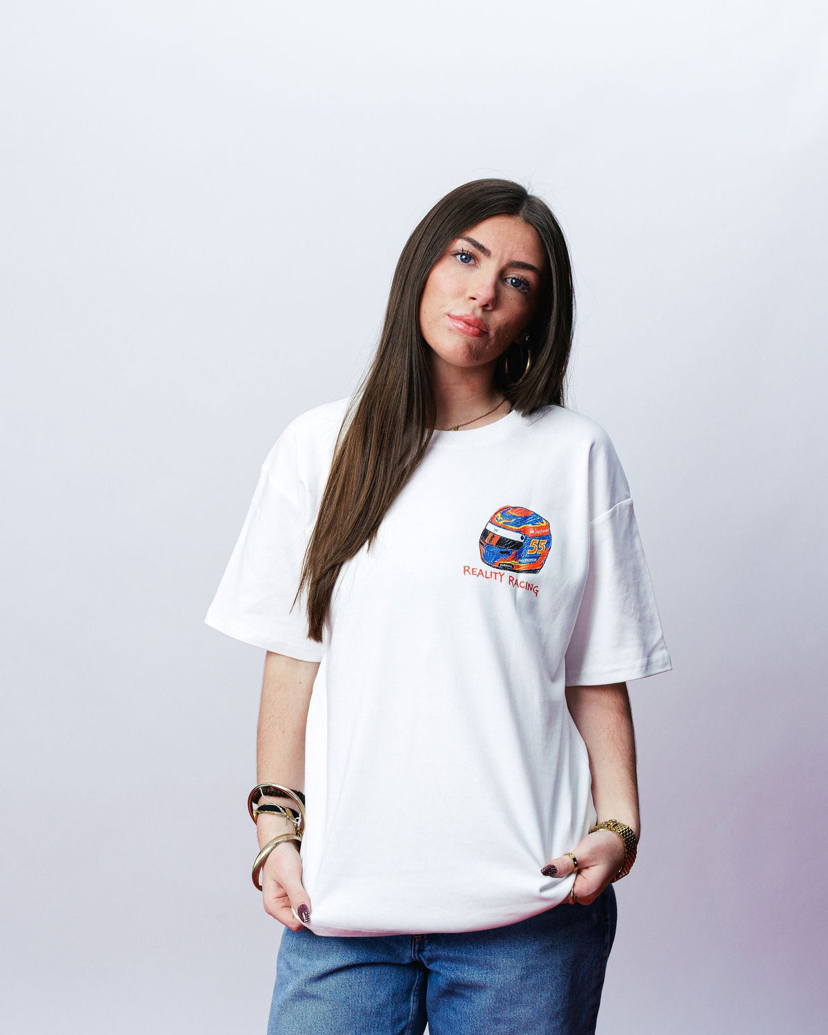 Sainz Crayon Tee, on model
