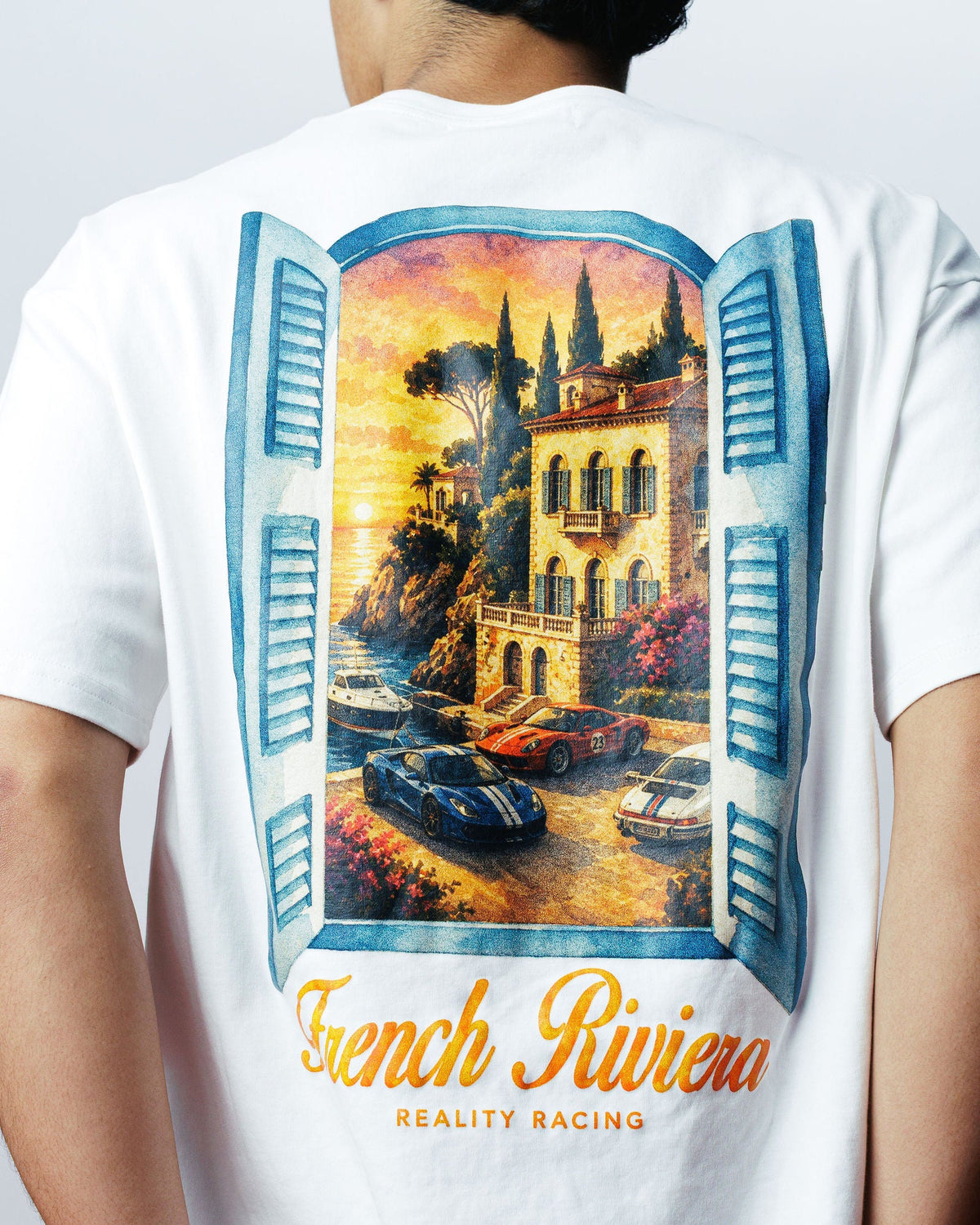 French Riviera Tee, on model