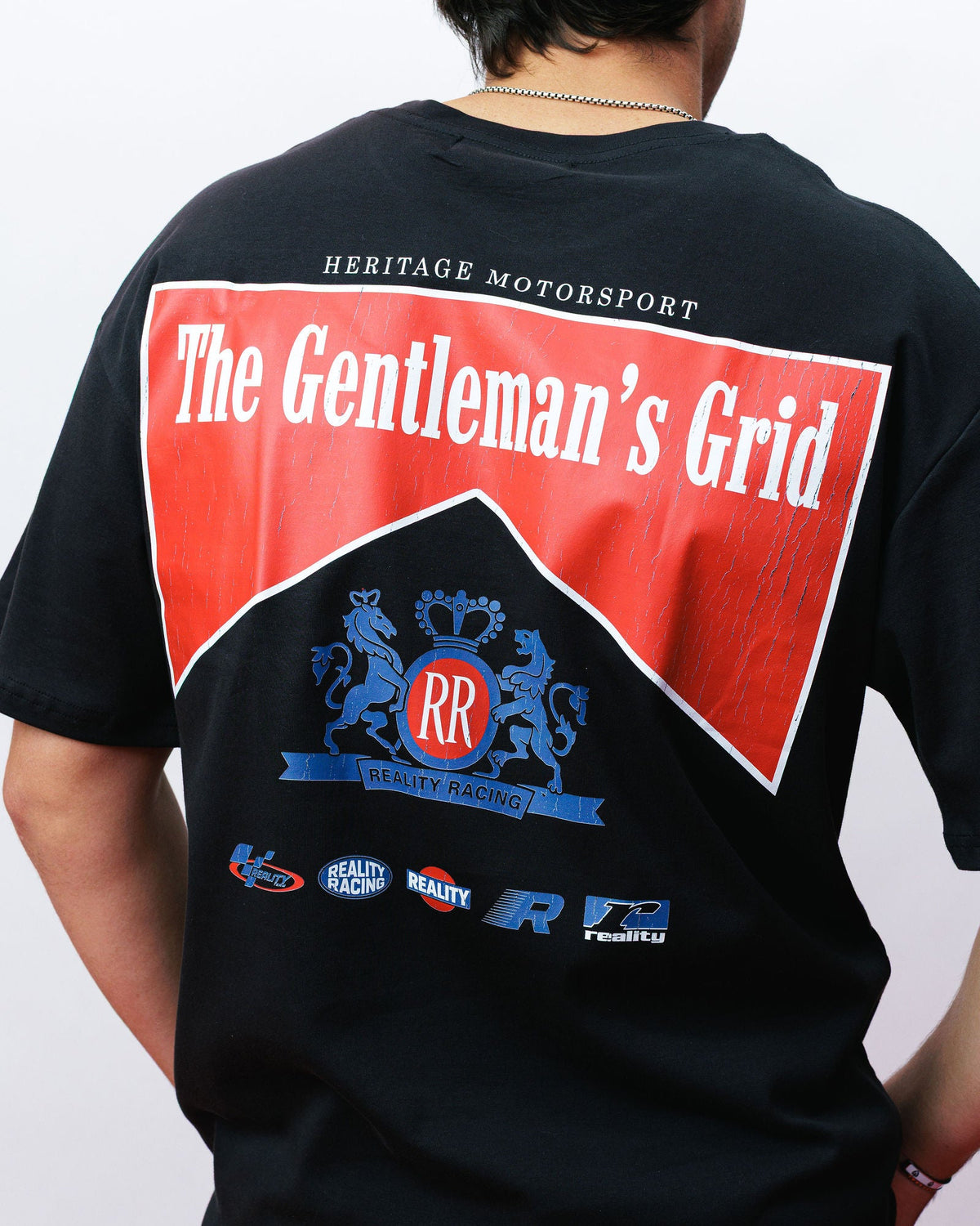 Gentlemans Grid Tee, on model