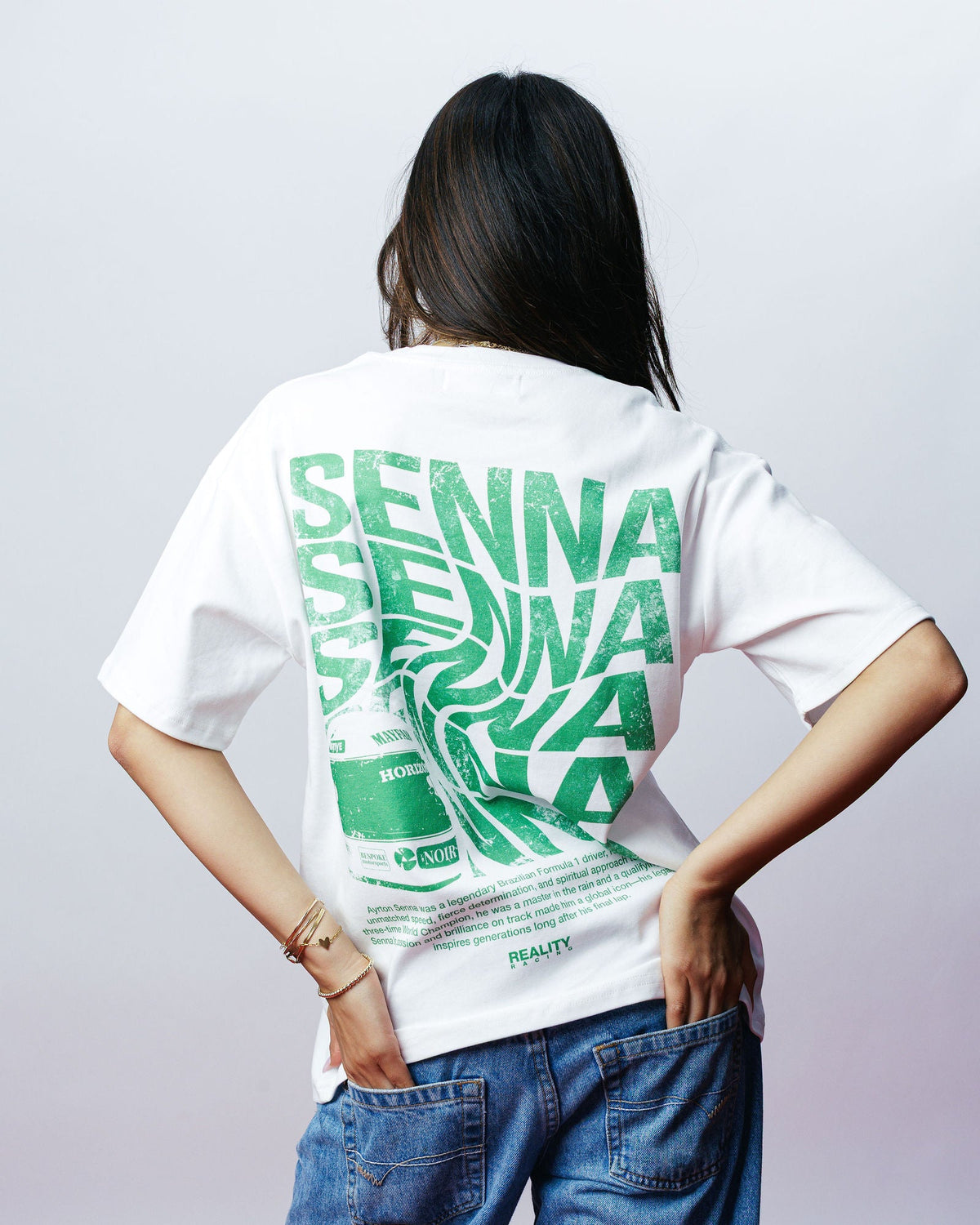 Senna Swirl Tee, on model