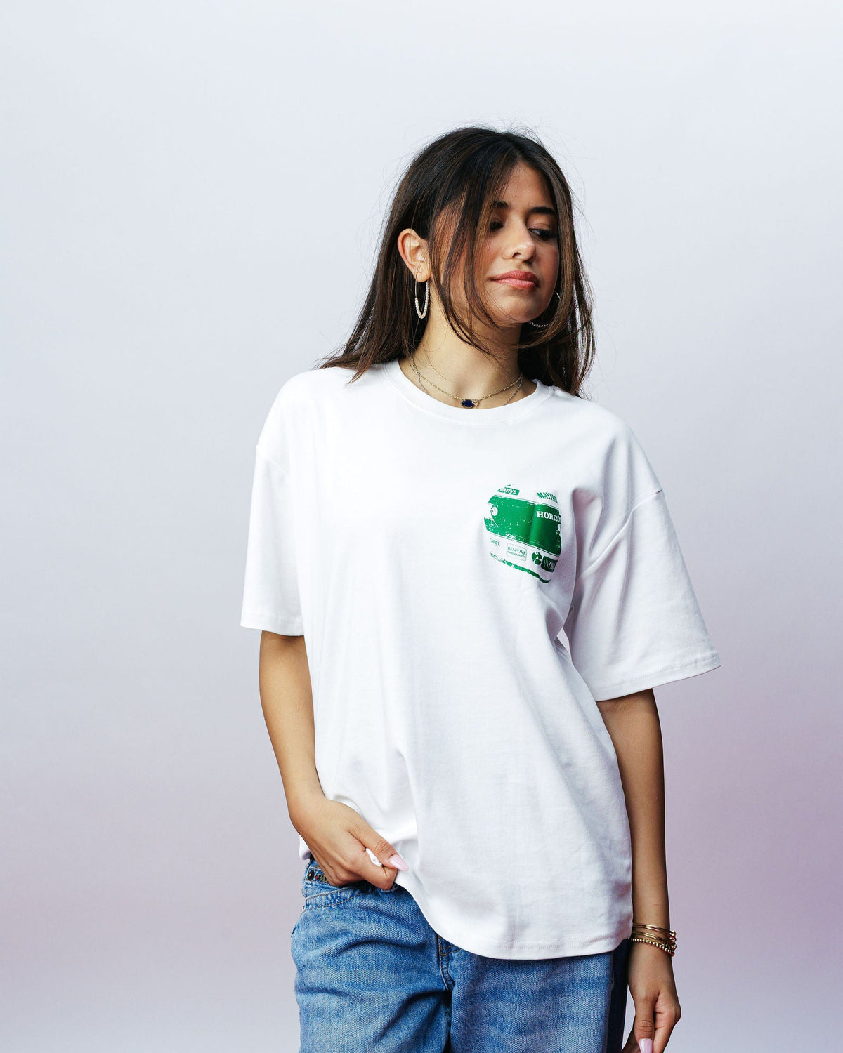 Senna Swirl Tee, on model