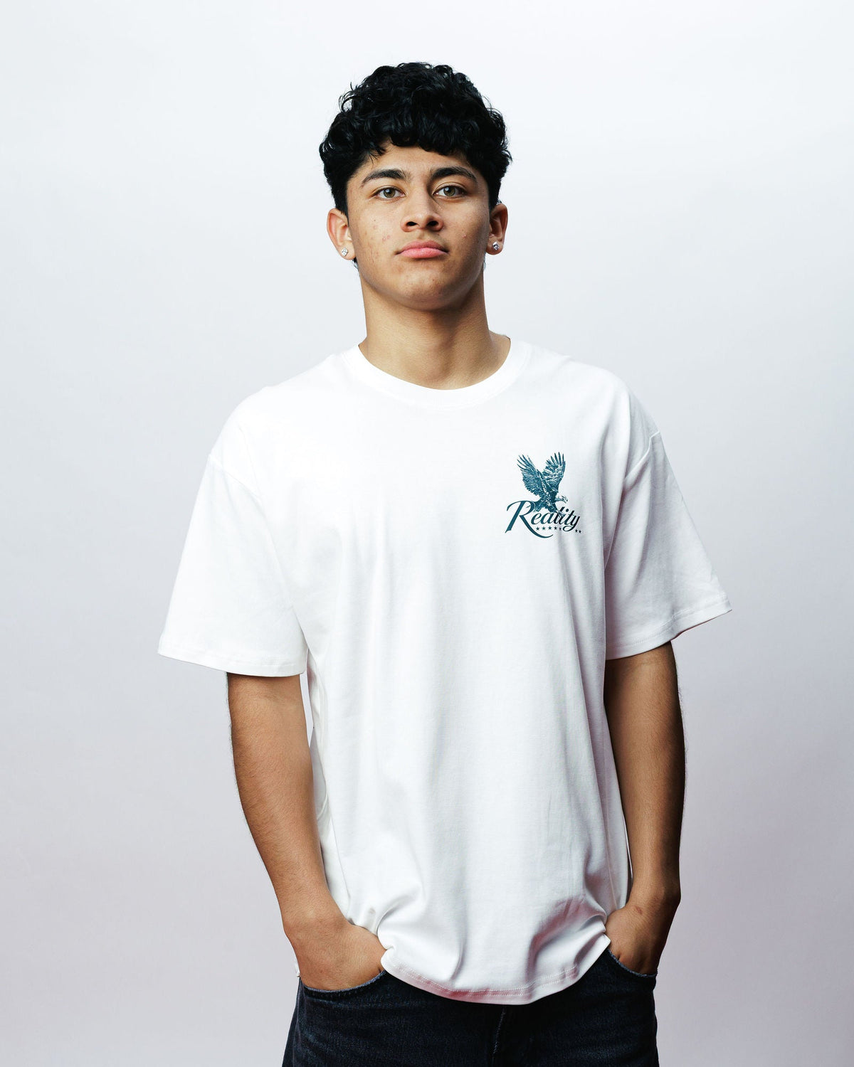 Reality Eagle Tee, on model