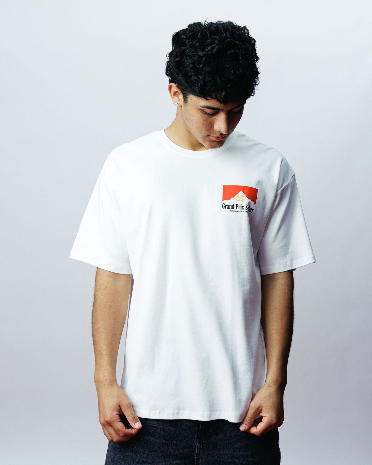 Grand Prix Society Tee, on model
