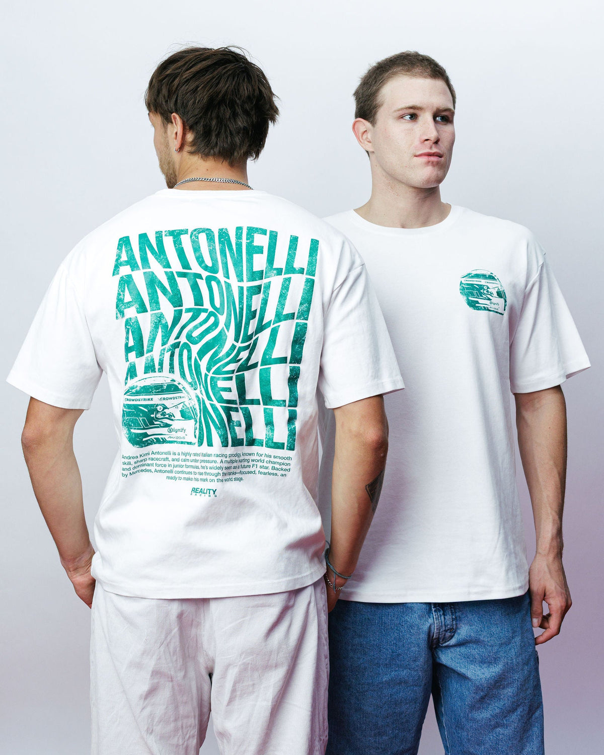Antonelli Swirl Tee, on model