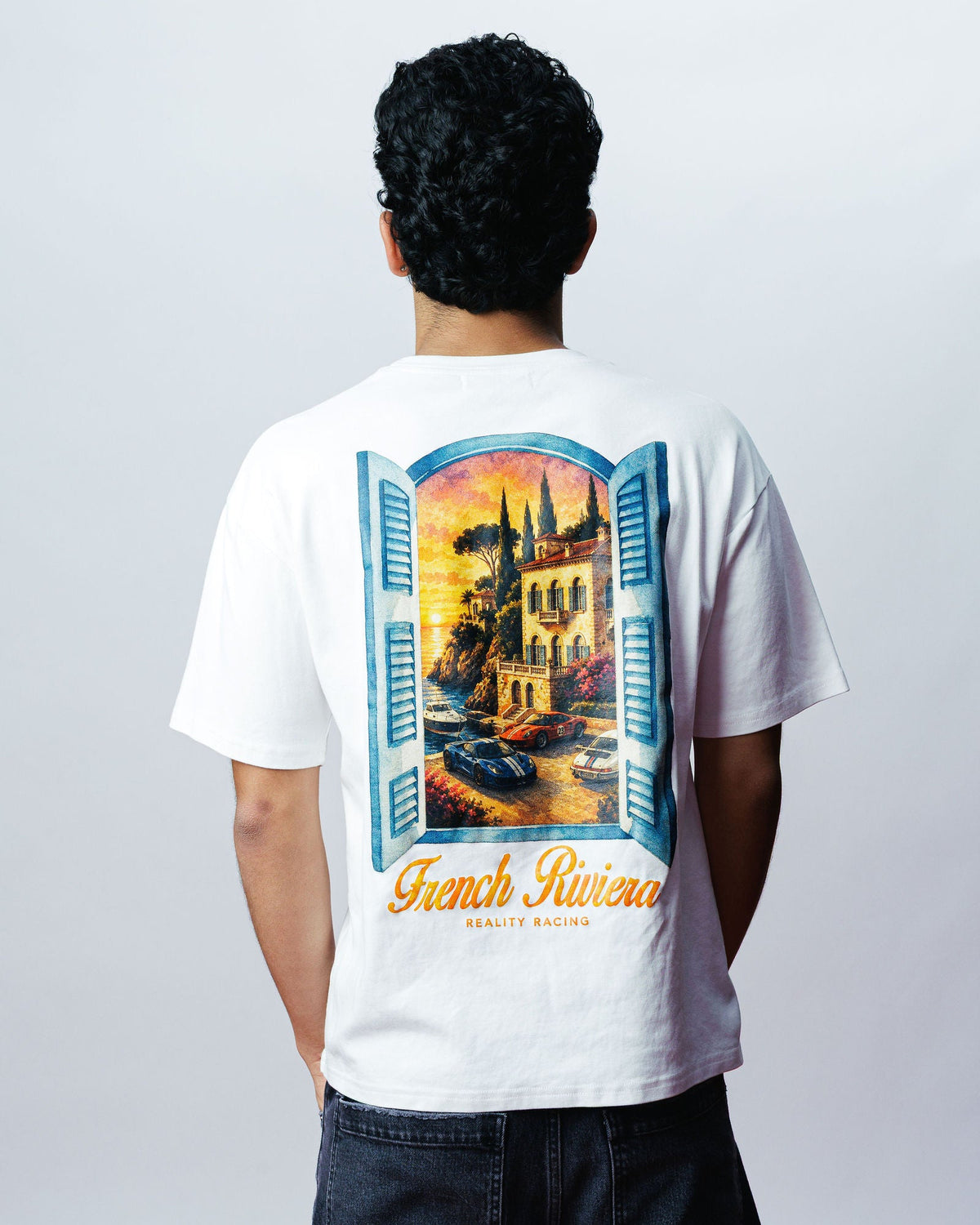 French Riviera Tee, on model