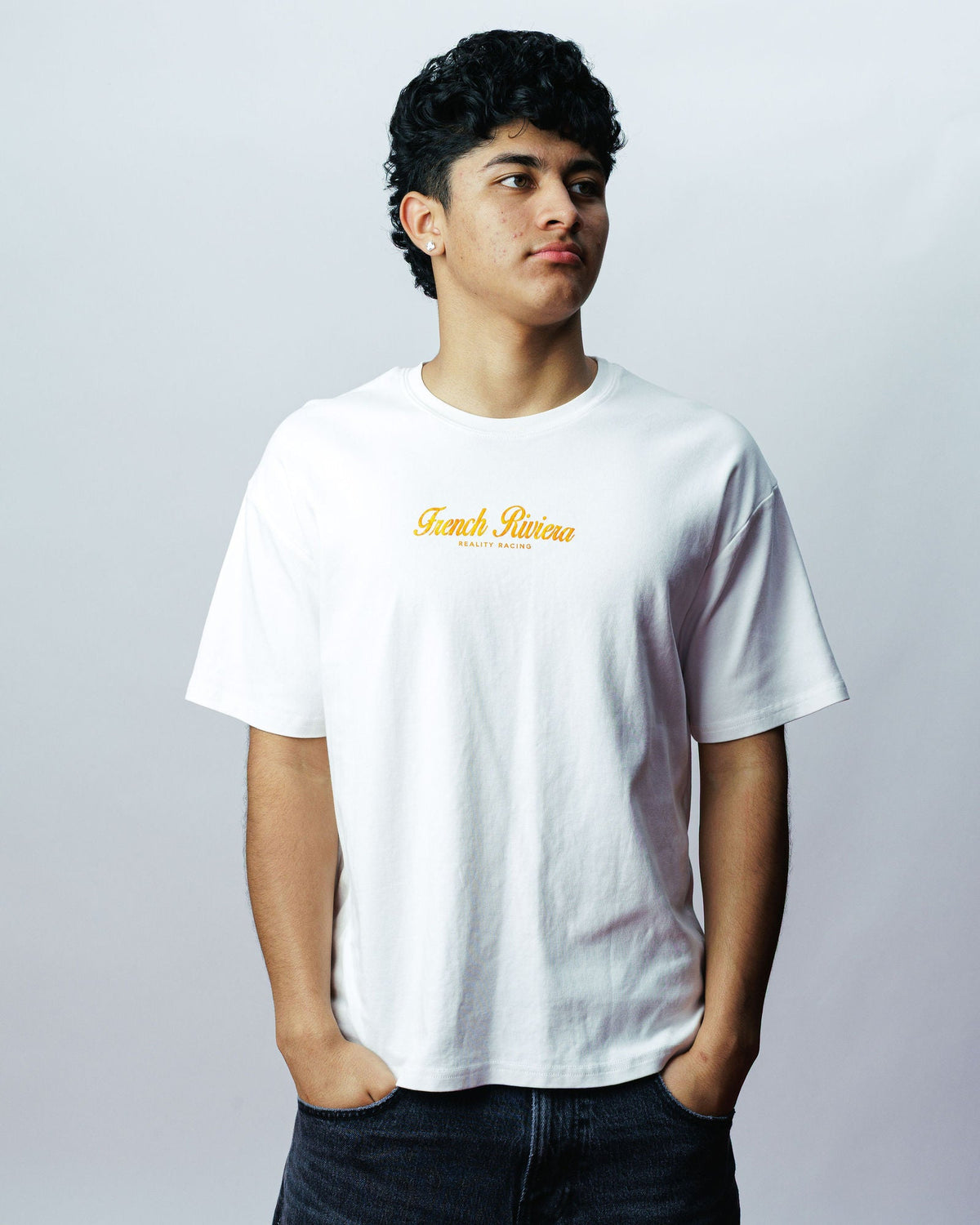 French Riviera Tee, on model